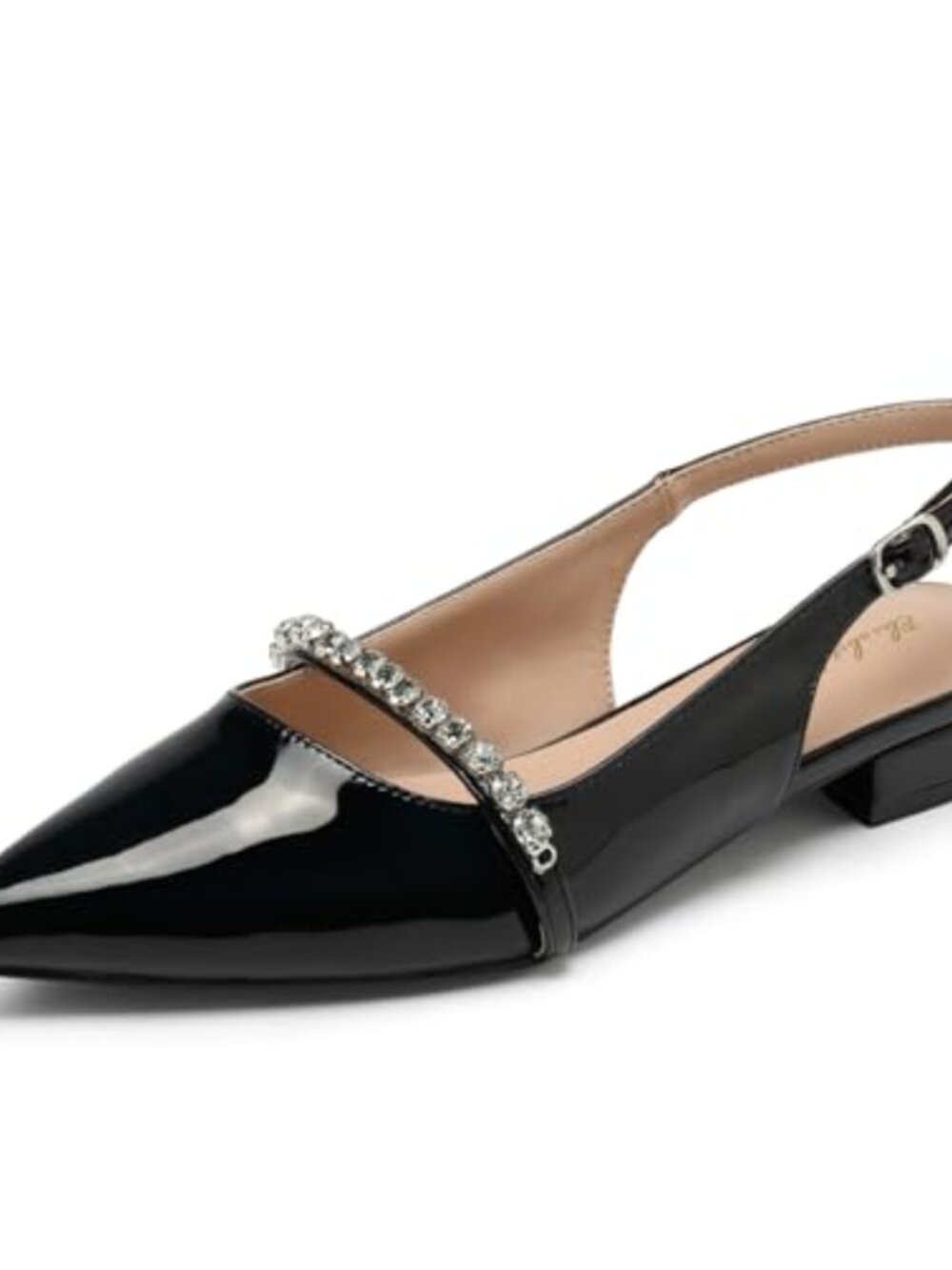 Women's Slingback Flats Synthetic Leather Pointed Toe Low Heel Comfort